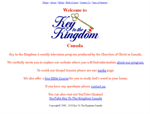 Tablet Screenshot of keytothekingdom.ca